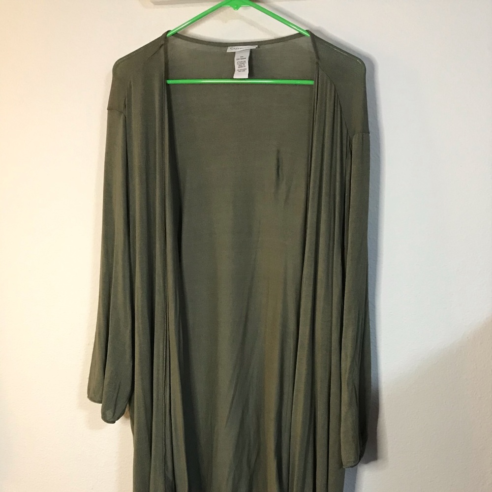 Catherine’s 2X open front pull over duster
